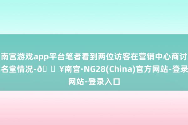 南宫游戏app平台笔者看到两位访客在营销中心商讨了解名堂情况-🔥南宫·NG28(China)官方网站-登录入口