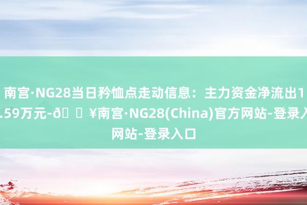 南宫·NG28当日矜恤点走动信息：主力资金净流出179.59万元-🔥南宫·NG28(China)官方网站-登录入口